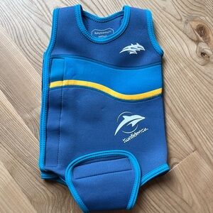 Babywarma Blue and Yellow Kids Swim Suit